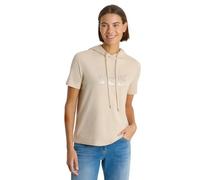 Cecil Kapuzenshirt Damen M (40) pearl beige Jersey mit Schriftzug