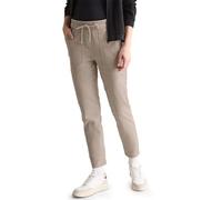 Stoffhose CECIL "TRACEY", Damen, Gr. XL (44), Länge 28, beige (light hazel beige), Web, Obermaterial: 73% Baumwolle, 24% Polyester, 3% Elasthan, unifarben, casual, regular fit knöchelfrei, Hosen, mit