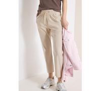 Jerseyhose CECIL "Style Tracey", Damen, Gr. L (42), Länge 26, grain beige, Web, Obermaterial: 66% Baumwolle, 30% Polyester, 4% Elasthan, unifarben, regular fit knöchelfrei, Hosen Jerseyhose, mit elast
