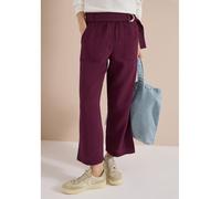 Cecil Culotte Neele – High Waist Wide Leg, Loose Fit, knöchelfrei – sweet grape rot Gr. M