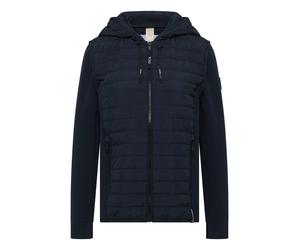 CECIL - Hybride Steppjacke mit Kapuze und Reißverschluss blau - Gr. - XS