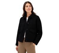 Fellimitatjacke CECIL, Damen, Gr. XXL (46), schwarz, Stoff, Obermaterial: 100% Polyester; Futter: 100% Polyester, unifarben, normal normal, V-Ausschnitt, Bündchen, Jacken, mit Knopfleiste (51169201-XX
