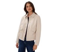 Fellimitatjacke CECIL, Damen, Gr. XXL (46), weiß (teddy vanilleweiß), Stoff, Obermaterial: 100% Polyester; Futter: 100% Polyester, unifarben, normal normal, V-Ausschnitt, Bündchen, Jacken, mit Knopfle
