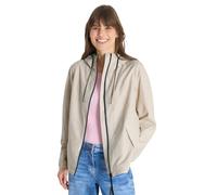 Regen- und Matschjacke STREET ONE, Damen, Gr. XXL (46), dust beige, Stoff, Obermaterial: 100% Polyester; Futter: 100% Polyester, unifarben, comfort fit normal, ohne Ausschnitt, Bündchen, Jacken, mit T
