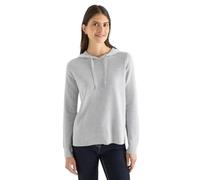 Cecil Kapuzenpullover Jacquard mit Glitzer – Comfort-Fit – luna grau melange S