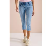 Comfort-fit-Jeans CECIL, Herren, Gr. 30, Länge 20, light blau washed, Jeans, 78% Baumwolle, 20% Polyester, 2% Elasthan, unifarben, 3/4-Länge, Jeans, in 3/4-Länge (51752860-30) light blau washed
