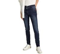 Slim-fit-Jeans CECIL "VICKY" Gr. 27, Länge 32, blau (blue black used wash) Damen Jeans (90315439-27) blue black used wash