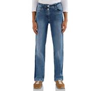Loose-fit-Jeans STREET ONE, Damen, Gr. 36, Länge 32, blau (light blau washed), Jeans, 98% Baumwolle, 2% Elasthan, unifarben, lang, Jeans, aus Baumwolle mit Stretchanteil (58804646-36) light blau washe