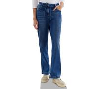 Loose-fit-Jeans STREET ONE, Damen, Gr. 26, Länge 32, mid blau wash, Jeans, 77% Baumwolle, 20% Polyester, 3% Elasthan, unifarben, lang, Jeans, High Waist (83681145-26) mid blau wash