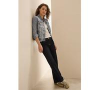 Jeansjacke CECIL, Herren, Gr. XL (44), grau (mid grau used wash), Denim/Jeans, Obermaterial: 77% Baumwolle, 20% Polyester, 3% Elasthan, unifarben, casual, regular fit taillenbedeckt, Langarm Manschett