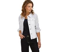Cecil Jeansjacke Damen Weiß Gr. S (38) – 98% Baumwolle, 2% Elasthan, V‑Ausschnitt