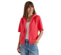 Cardigan CECIL, Damen, Gr. XS (36), coral, Web, 49% Polyester, 45% Baumwolle, 6% Elasthan, unifarben, normal normal, ohne Ausschnitt, abgesteppt, Strickjacken, mit Kapuze (20947902-XS) coral