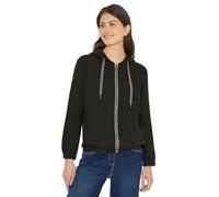 Sweatjacke CECIL, Damen, Gr. S (38), raw khaki, Sweatware, 55% Viskose, 42% Polyester, 3% Elasthan, unifarben, comfort fit normal, ohne Ausschnitt, Bündchen, Sweatjacken Sweatjacke, mit Struktur-Muste