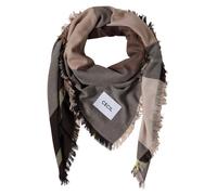 CECIL - Kariertes Tuch mit feinen Fransen dark toffee brown - Gr. - ONE SIZE