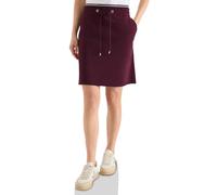 Minirock CECIL, Damen, Gr. XL (44), grape rot, Web, Obermaterial: 66% Baumwolle, 30% Polyester, 4% Elasthan, unifarben, körpernah kniefrei, Röcke Minirock, Sommerrock mit Streifendetail (58232649-XL)