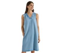 Cecil Damen Knielanges Kleid aus Lyocell mit V-Neck in Blau, Gr: XXL