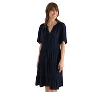 Knielanges Kleid in Crepe-Struktur