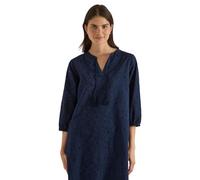 Knielanges Kleid mit 3/4-Arm und Stickerei