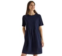 Sommerkleid CECIL, Damen, Gr. M (40), US-Größen, urban dunkelblau, Stoff, Oberteil: 64% Viskose, 31% Polyester, 5% Elasthan. Rock: 100% Viskose, unifarben, normal kniefrei, Rundhals, abgesteppt, Kleid