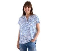 Kurzarmbluse CECIL, Damen, Gr. L (42), light alabaster weiß, Web, 75% Baumwolle, 25% Modal, gemustert, klassisch normal, Rundhals, Bündchen, Blusen, mit geschlitztem Rundhalsausschnitt (85631738-L) li