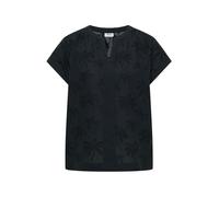 Cecil - Kurzarm-Bluse mit Allover-Stickerei grün - Gr. - M