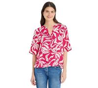 Druckbluse CECIL, Damen, Gr. M (40), beetroot pink, Web, Obermaterial: 100% Viskose, bedruckt, geblümt, lässig geschnitten hüftbedeckend, Rundhals, abgesteppte Kante, Blusen Druckbluse, Sommerbluse mi