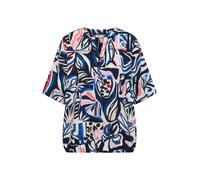Kurzarmbluse CECIL, Damen, Gr. M (40), universal blau, Stoff, 100% Viskose, gemustert, klassisch normal, Rundhals, abgesteppt, Blusen, aus softer Viskose (69547353-M) universal blau