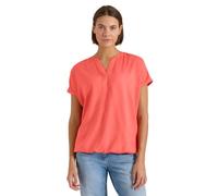 Kurzarm Bluse mit Split Neck
