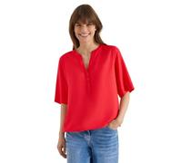 Cecil Kurzarm Bluse mit Split Neck Glazed Apple red XL