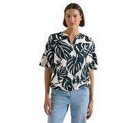 Kurzarmbluse CECIL, Damen, Gr. L (42), bunt (palm breeze grün), Stoff, 100% Viskose, normal normal, Rundhals, abgesteppt, Blusen, aus softer Viskose (86378507-L) palm breeze grün