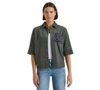 Hemdbluse CECIL, Damen, Gr. XXL (46), grün (dried olive grün), Web, 100% Baumwolle, unifarben, klassisch normal, V-Ausschnitt, normaler Saum, Blusen Hemdbluse, in Cord-Optik (45919462-XXL) dried olive