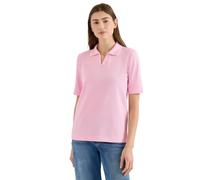 Cecil Damen Kurzarm Poloshirt aus Piqué Ware in Rosa, Gr: XXL