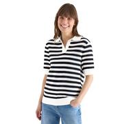 Cecil Damen Kurzarm Poloshirt Mesh-Qualität Blau Größe XXL