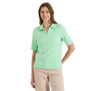 Poloshirt CECIL, Damen, Gr. L (42), juicy lime, Jersey, Obermaterial: 100% Baumwolle, unifarben, regular fit normal, ohne Ausschnitt, Shirts, mit seitlichen Schlitzen im Saum (10180722-L) juicy lime