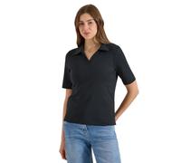 Poloshirt CECIL, Damen, Gr. XL (44), palm breeze grün, Web, 100% Baumwolle, unifarben, comfort fit normal, hoch geschlossener Ausschnitt, abgesteppt, Shirts, in Unifarbe (49416710-XL) palm breeze grün