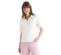 Cecil Kurzarm Poloshirt in Unifarbe Vanilla White S
