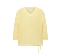 Cecil Damen Kurzarm Pullover im Crochet-Look in Gelb, Gr: M