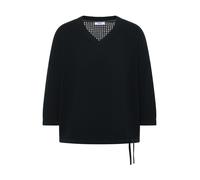 Strickpullover CECIL, Damen, Gr. M (40), palm breeze grün, Strick, Obermaterial: 100% Baumwolle, unifarben, lässig geschnitten hüftbedeckend, V-Ausschnitt, Bündchen, Pullover Strickpullover, im Croche