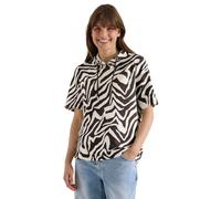 Cecil Kurzarm Shirt mit Kapuze und Struktur Brown Cacao XL