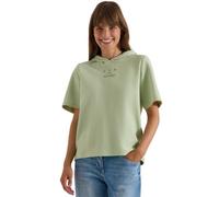 Kapuzenshirt CECIL, Damen, Gr. M (40), raw matcha lime, Web, 90% Baumwolle, 10% Polyester, unifarben, comfort fit normal, ohne Ausschnitt, Shirts Kapuzenshirt, im Hoodie-Style (15878108-M) raw matcha