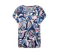 CECIL - Kurzarm Shirt mit Spitzendetail universal blue - Gr. - L