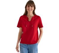 Cecil Kurzarm Shirt mit Split Neck tamarillo red XXL