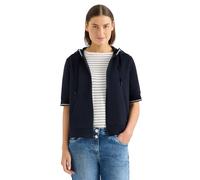 Sweatjacke CECIL, Damen, Gr. M (40), blau (universal blau), Sweatware, 50% Polyester, 47% Baumwolle, 3% Elasthan, unifarben, comfort fit normal, ohne Ausschnitt, Bündchen, Sweatjacken Sweatjacke, mit