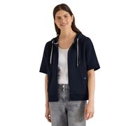 Sweatjacke CECIL, Damen, Gr. S (38), universal blau, Sweatware, 100% Baumwolle, unifarben, comfort fit normal, ohne Ausschnitt, Bündchen, Sweatjacken Sweatjacke, aus reiner Baumwolle (45594548-S) univ