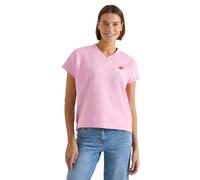 Cecil Damen Kurzarm Sweatshirt mit Backprint in Rosa, Gr: S
