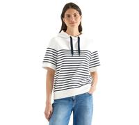 Kurzarm Sweatshirt mit Kapuze und Streifen