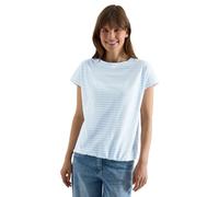 Cecil Damen Kurzarm T-Shirt mit elastischem Saum in Blau, Gr: XXL