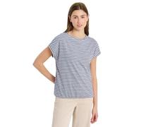 Cecil Damen Kurzarm T-Shirt mit elastischem Saum in Blau, Gr: XL
