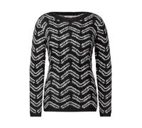 Cecil - Kuscheliger Jaquard Pullover schwarz - Gr. - S