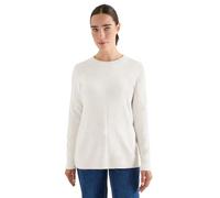 Strickpullover CECIL, Damen, Gr. XXL (46), eggshell melange, Web, 37% Baumwolle, 34% Polyacryl, 26% Polyester, 3% Elasthan, unifarben, normal normal, Rundhals, Strickbündchen, Pullover Strickpullover,